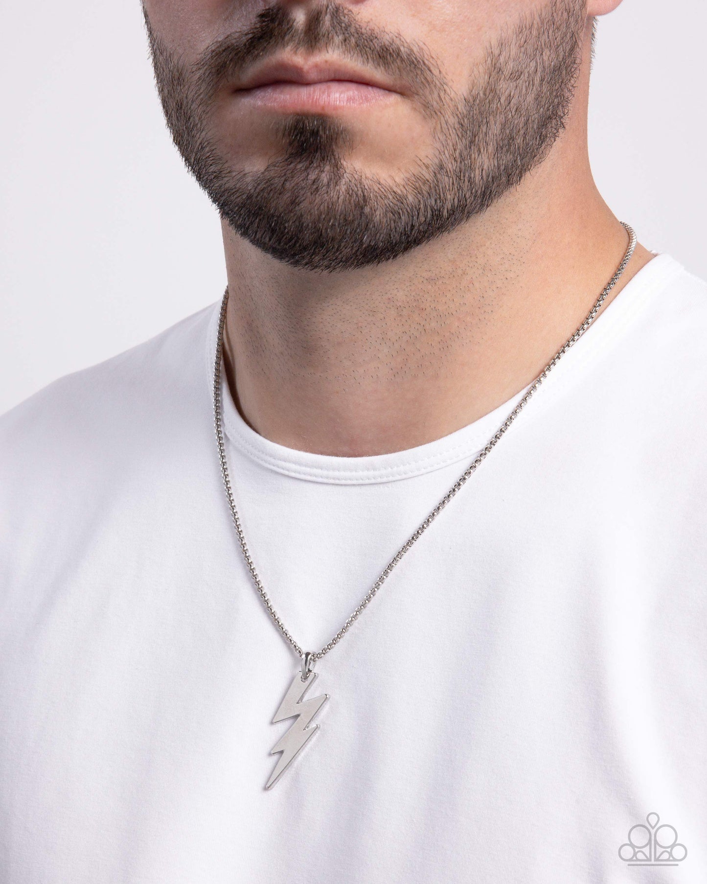 Electric Encore - Silver - Paparazzi Necklace Image