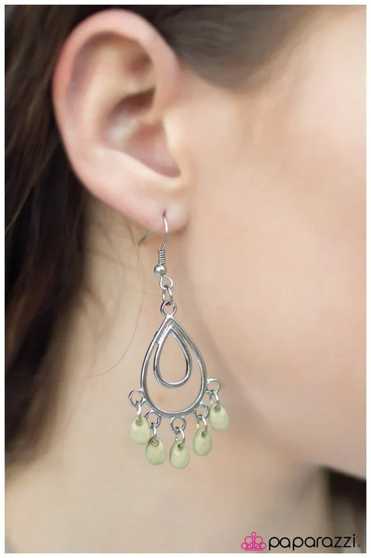 Paparazzi Earring ~ Bahama Mama - Green