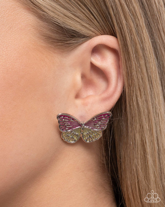 Aerial Appreciation - Pink - Paparazzi Earring Image