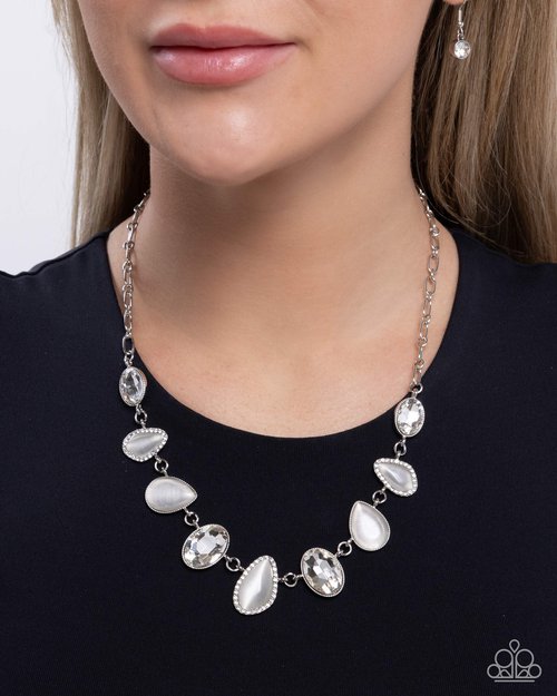 Royal Ready - White - Paparazzi Necklace Image