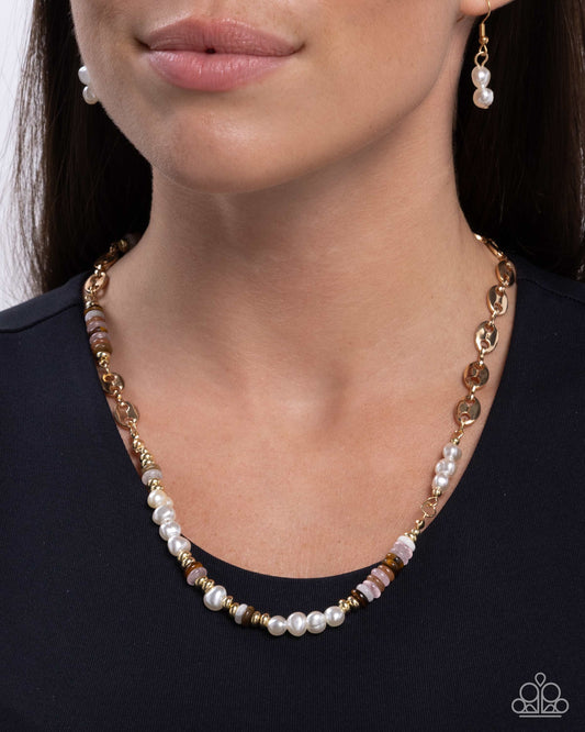 Wholesome Wanderlust - Gold - Paparazzi Necklace Image