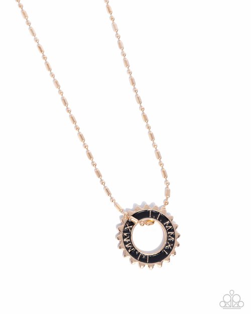Second Gear - Gold - Paparazzi Necklace Image