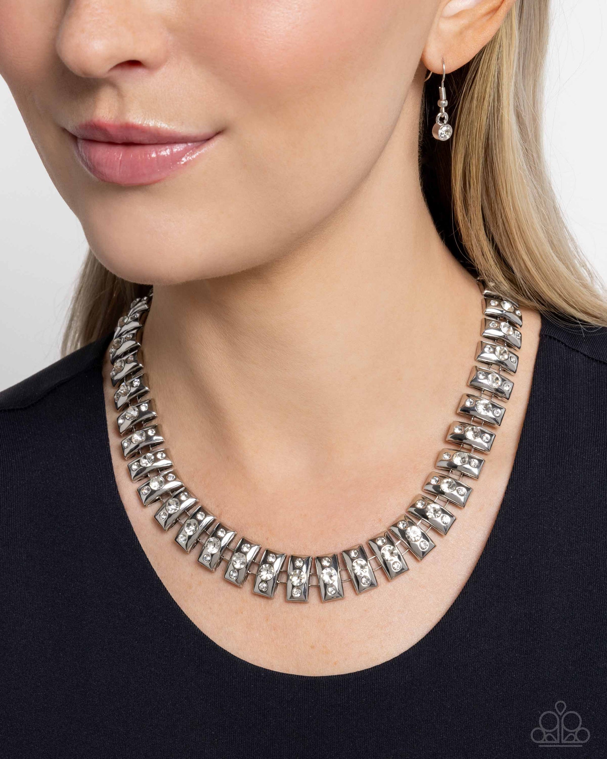 Officially Opulent - White - Paparazzi Necklace Image