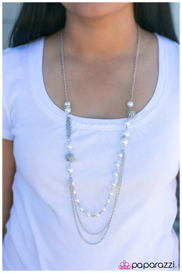 Paparazzi Necklace ~ Well Spent - White