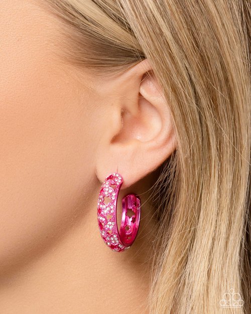 Stellar Significance - Pink - Paparazzi Earring Image