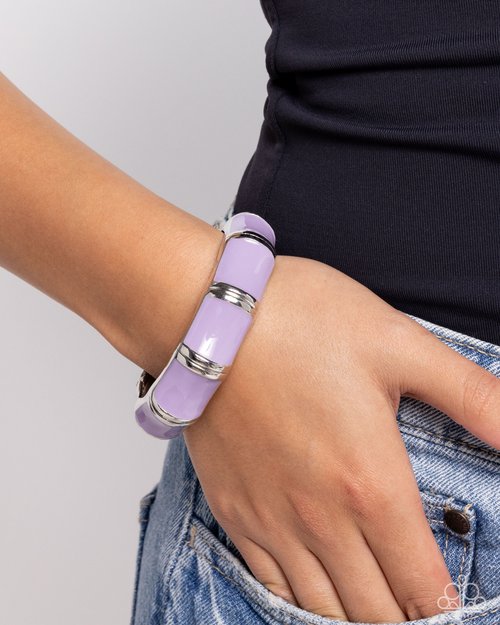 Pearlized Promise - Purple - Paparazzi Bracelet Image