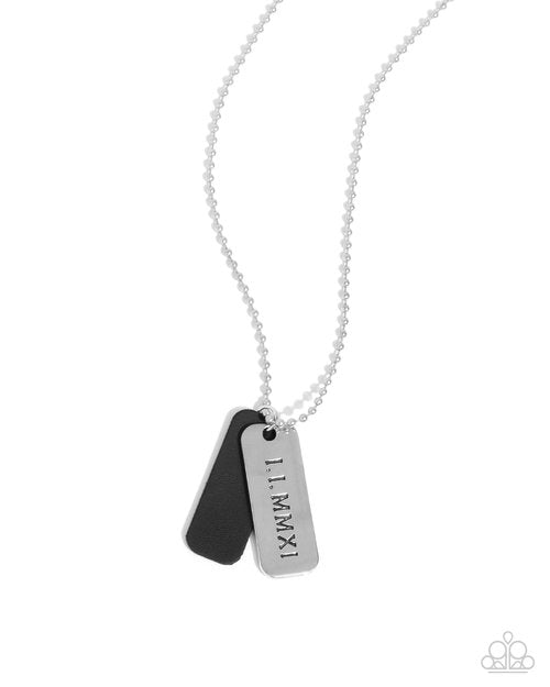 Roman Retrograde - Black - Paparazzi Necklace Image