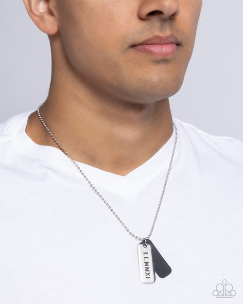 Roman Retrograde - Black - Paparazzi Necklace Image
