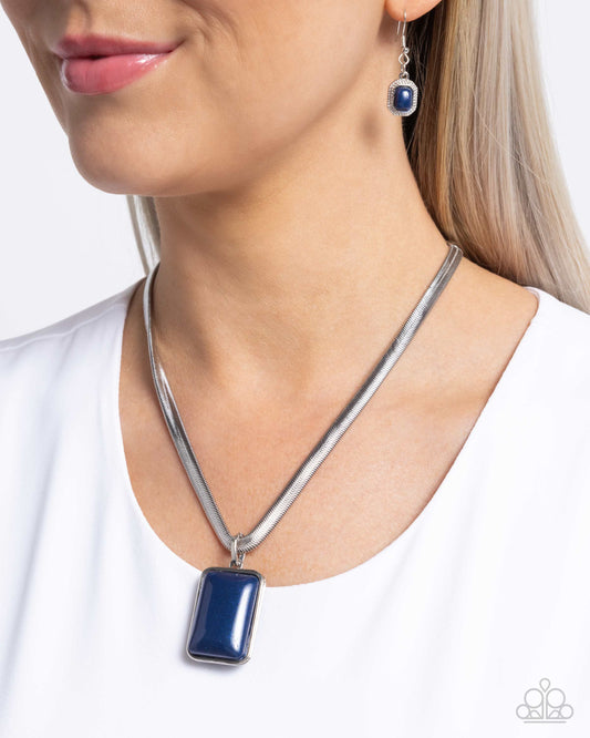 Clandestine Color - Blue - Paparazzi Necklace Image