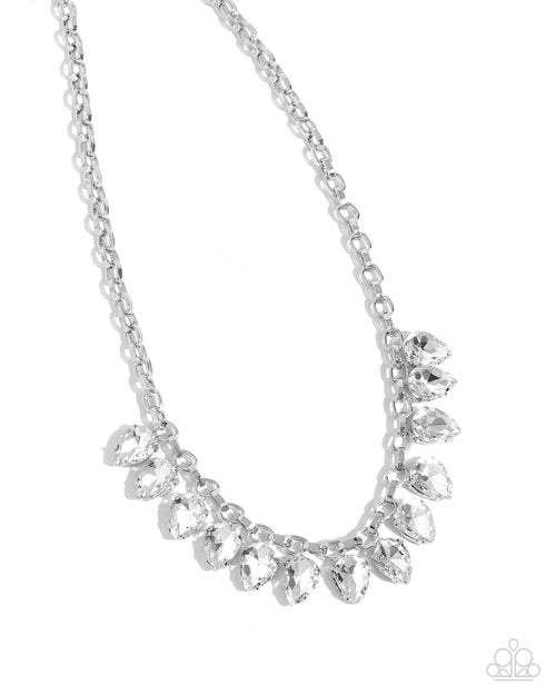 Vicious Vibrancy - White - Paparazzi Necklace Image