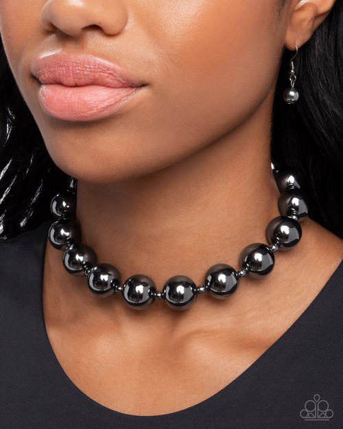 Flattery Will Get You Everywhere - Black - Paparazzi Necklace Image