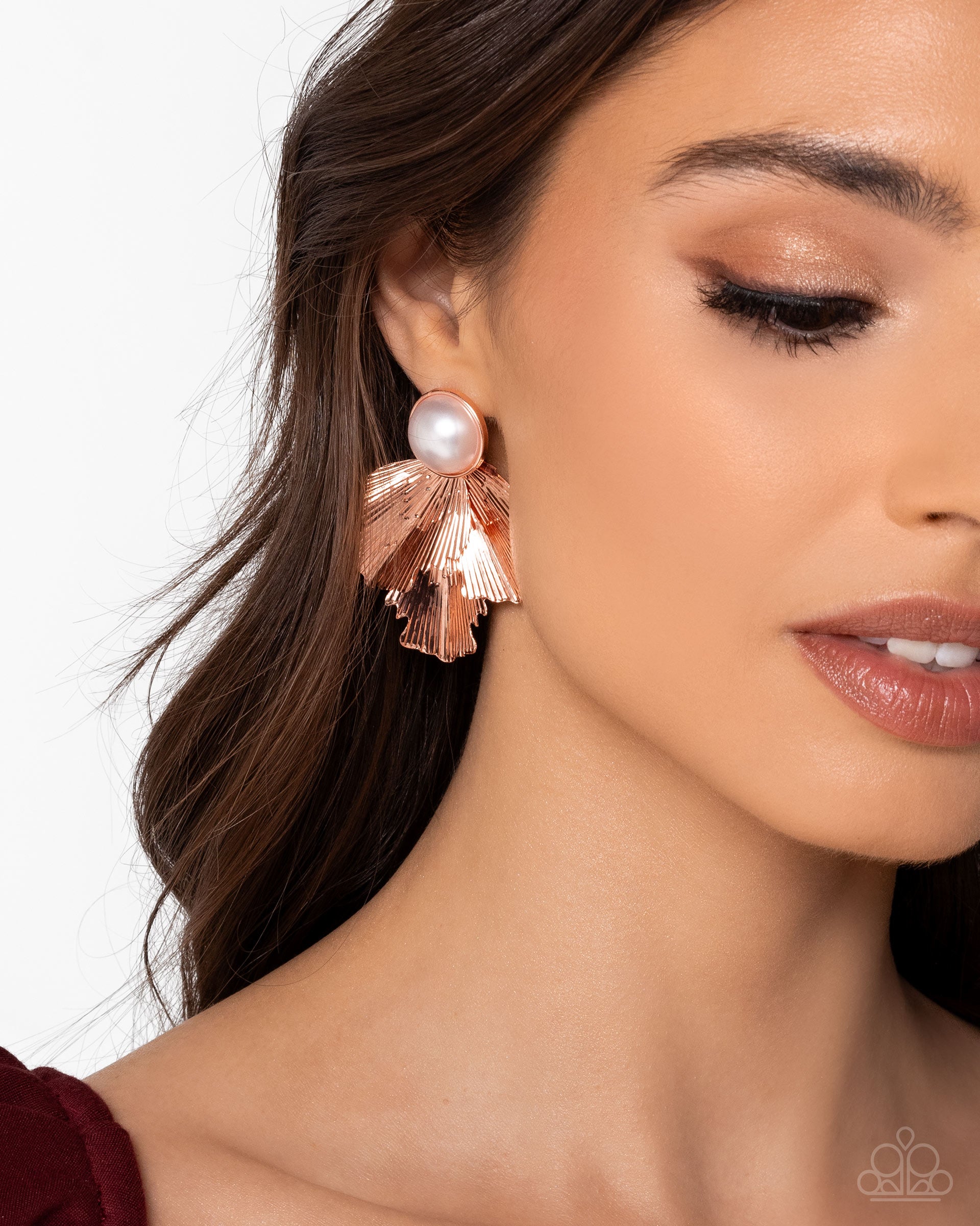 Mermaid Memorate - Copper - Paparazzi Earring Image