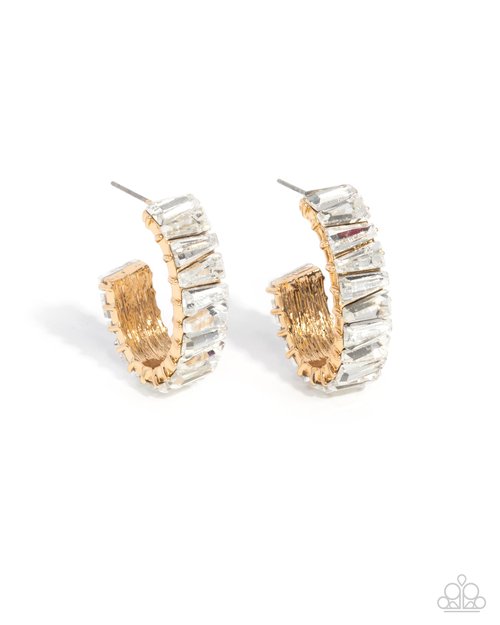 Permissible Pizzazz - Gold - Paparazzi Earring Image