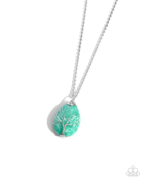Stony Status - Green - Paparazzi Necklace Image