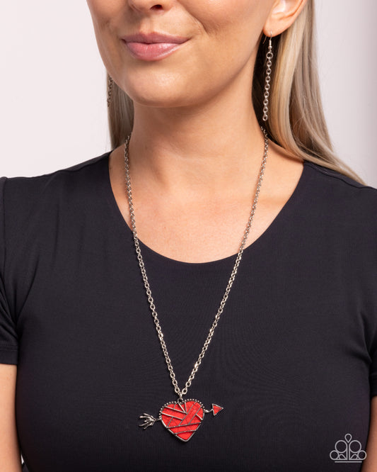 Emotional Edge - Red - Paparazzi Necklace Image
