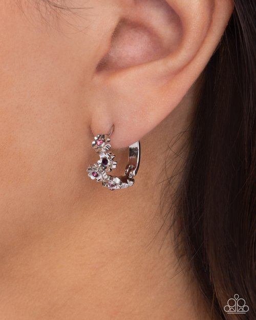 Budding Botanicals - Purple - Paparazzi Earring Image