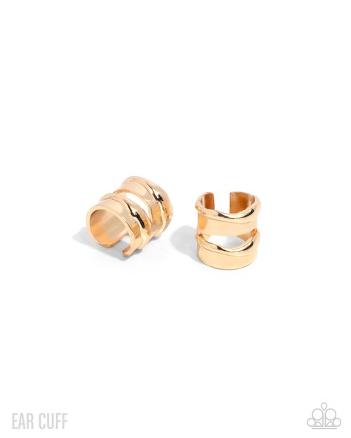 Competitive Advantage - Gold - Paparazzi Earring Image