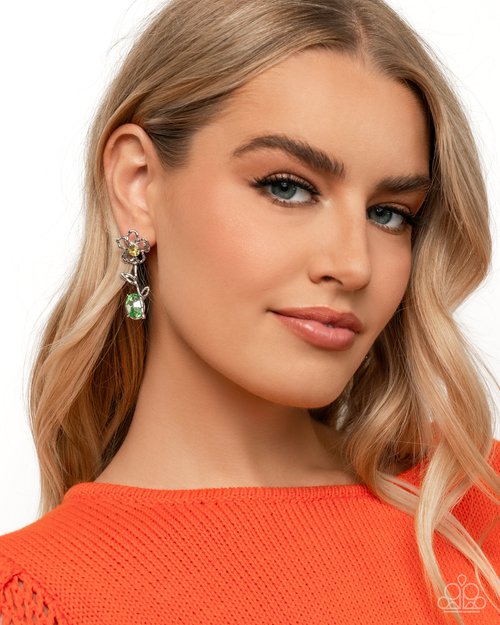 Whimsical Welcome - Yellow - Paparazzi Earring Image