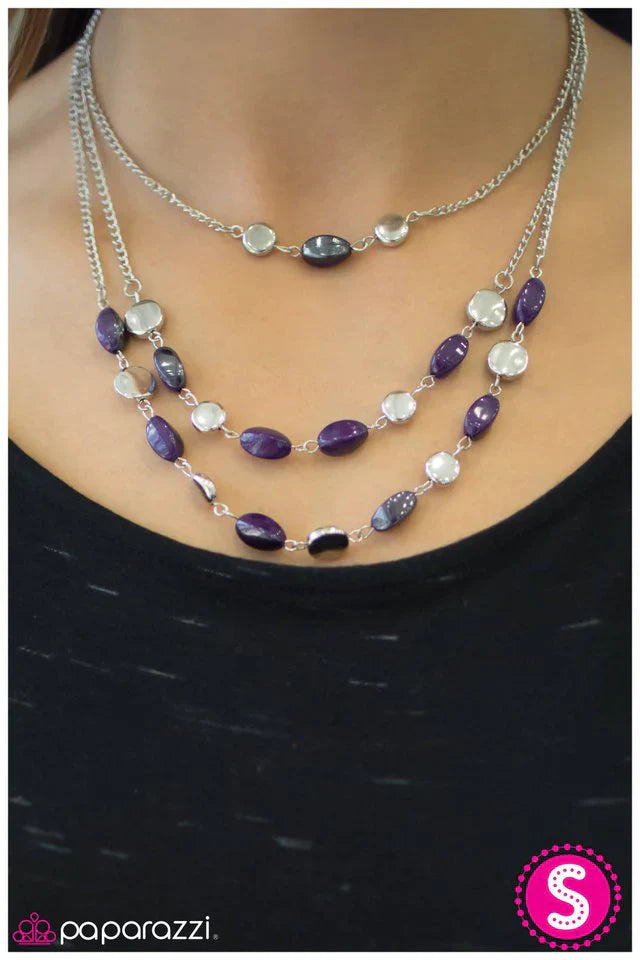 Paparazzi Necklace ~ Take A Look At Me Now- Purple