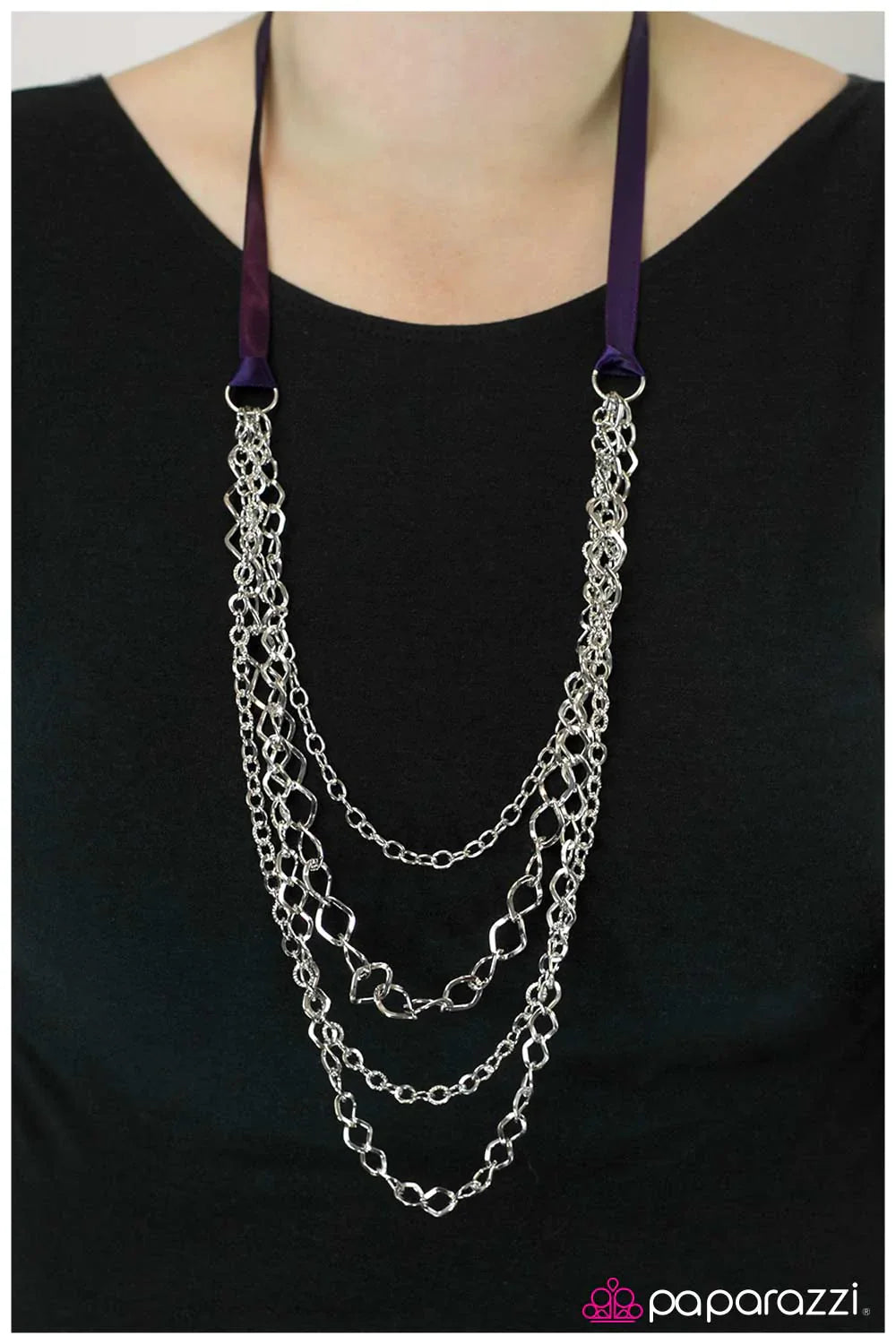 Paparazzi Necklace ~ No Strings Attached - Purple
