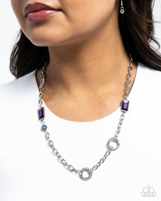 Effulgent Emeralds - Purple - Paparazzi Necklace Image