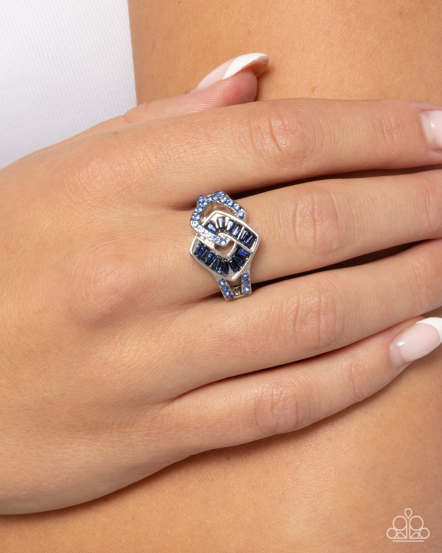 Tilted Travel - Blue - Paparazzi Ring Image