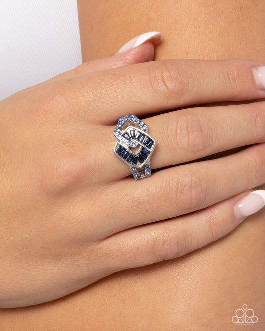 Tilted Travel - Blue - Paparazzi Ring Image