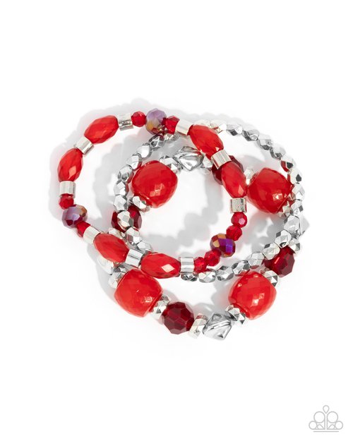 Defaced Dare - Red - Paparazzi Bracelet Image