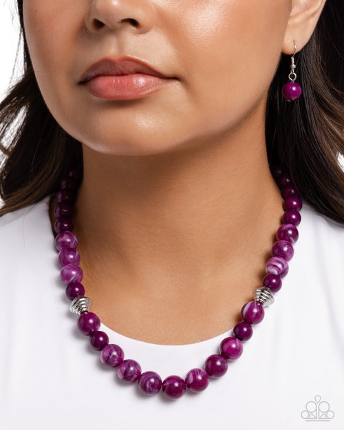 Showroom Swirl - Purple - Paparazzi Necklace Image