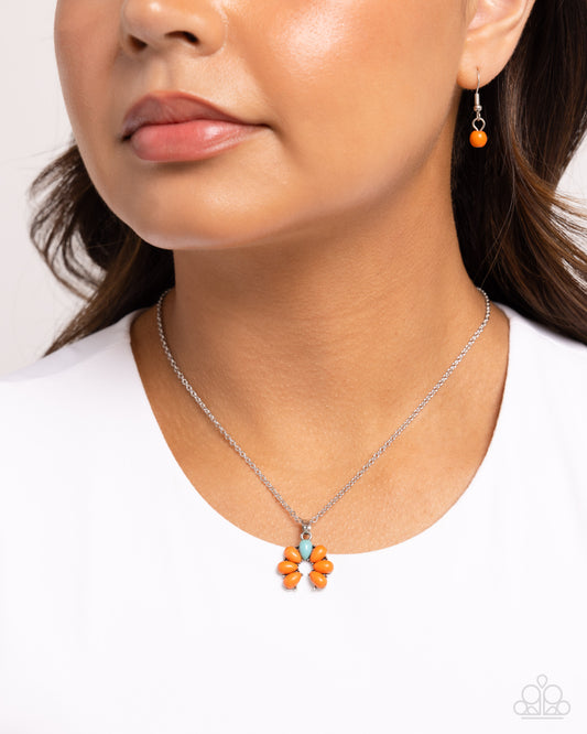 Highland Horseshoe - Orange - Paparazzi Necklace Image