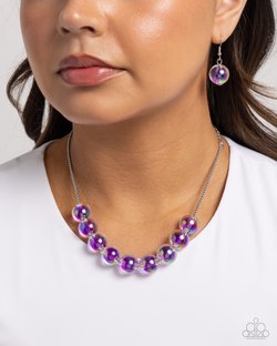 Iridescent Identity - Purple - Paparazzi Necklace Image