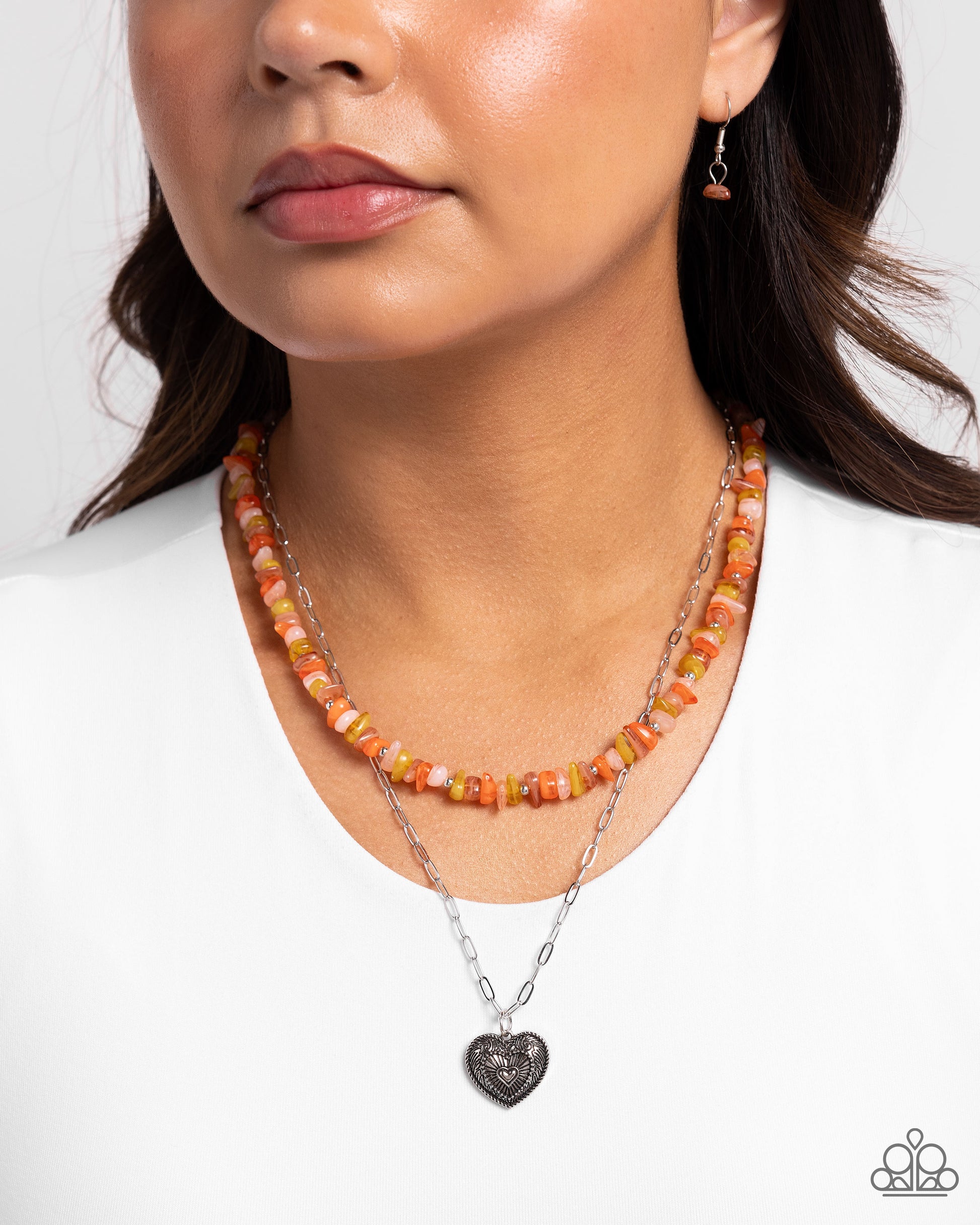 Sentimental Santa Fe - Orange - Paparazzi Necklace Image