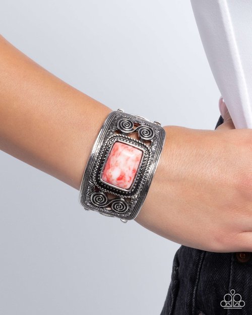 Rustic Reaction - Red - Paparazzi Bracelet Image