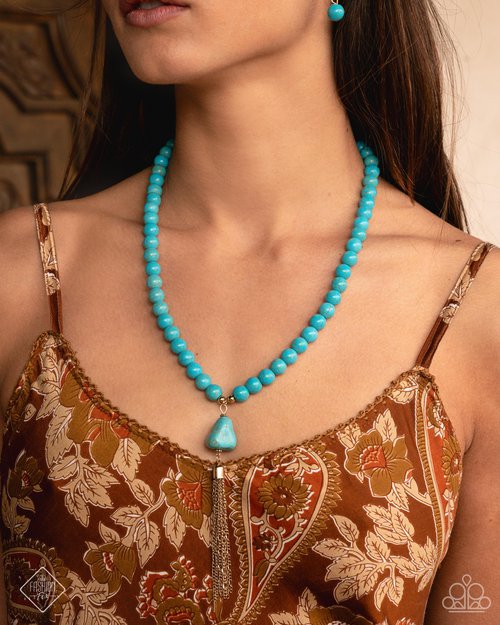 Coachella Chic - Blue - Paparazzi Necklace Image