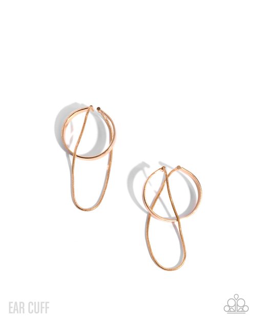 Boston Babe - Gold - Paparazzi Earring Image