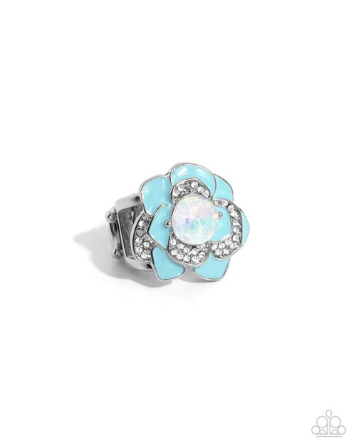 Bridging Bling - Blue - Paparazzi Ring Image