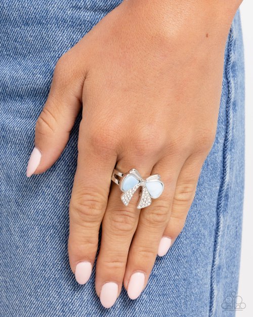 Classy Coquette - Blue - Paparazzi Ring Image