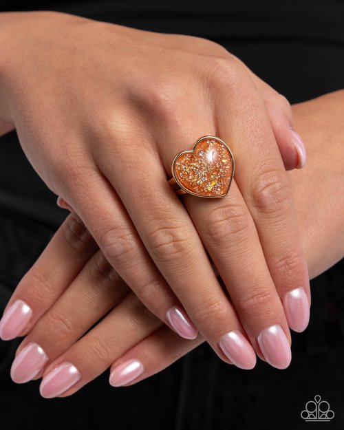 Smitten Season - Orange - Paparazzi Ring Image