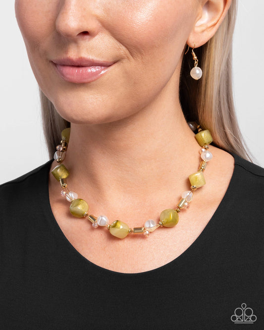 Dare to be Surprised - Green - Paparazzi Necklace Image