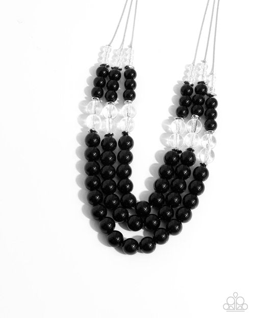 Speckled Statement - Black - Paparazzi Necklace Image