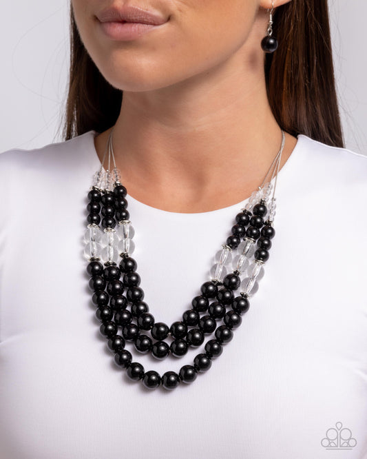 Speckled Statement - Black - Paparazzi Necklace Image