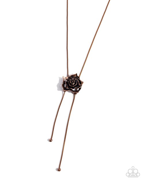 Threaded Tapestry - Copper - Paparazzi Necklace Image