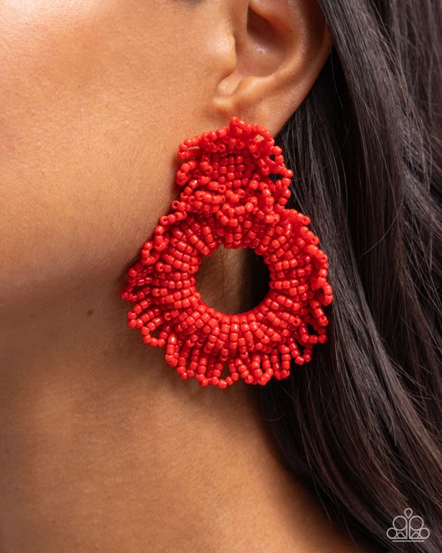 Explosive Energy - Red - Paparazzi Earring Image