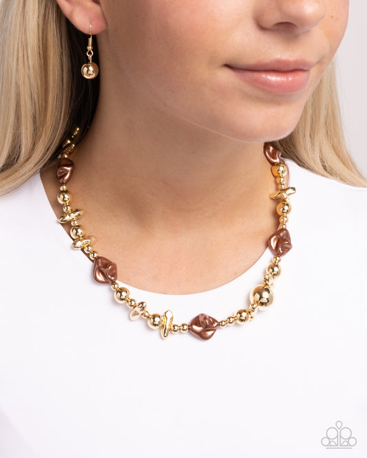 Rewriting Radiance - Brown - Paparazzi Necklace Image