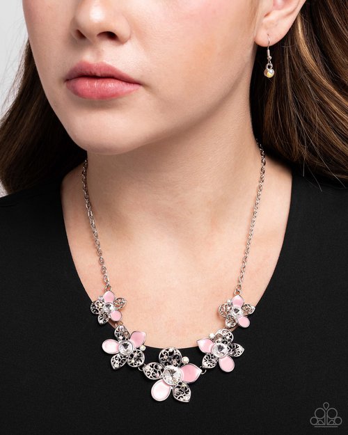 April Showers Bring Flowers - Pink - Paparazzi Necklace Image