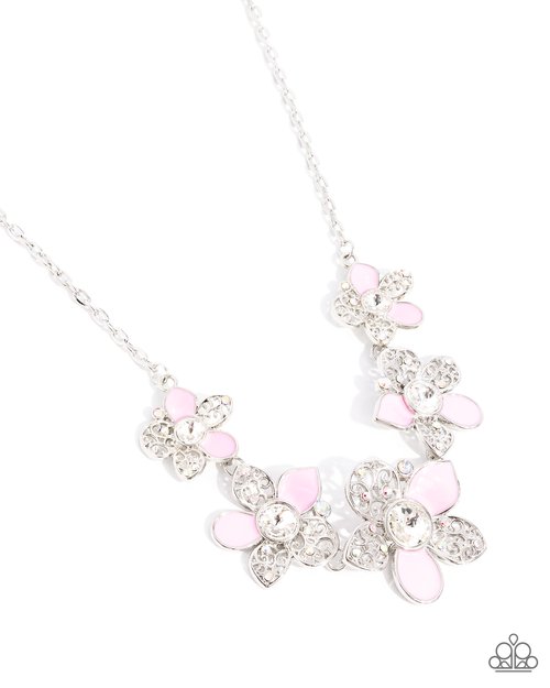 April Showers Bring Flowers - Pink - Paparazzi Necklace Image