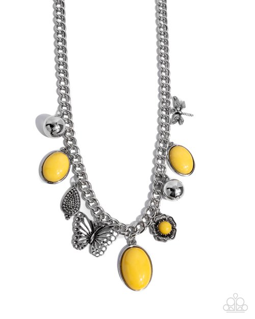 Garden Center - Yellow - Paparazzi Necklace Image