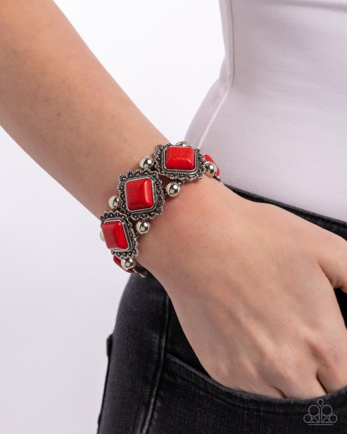 Noble Nature - Red - Paparazzi Bracelet Image