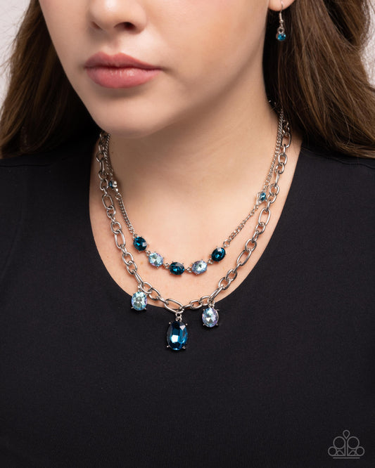 Just for this Moment - Blue - Paparazzi Necklace Image