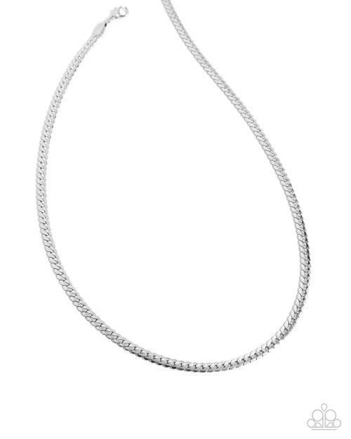 CURB the Peace - Silver - Paparazzi Necklace Image